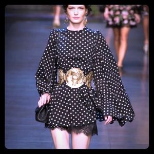 Dolce and Gabbana polka dot mini with bell sleeves